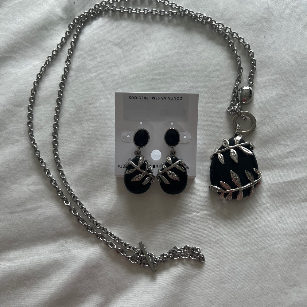 White House, Black Market necklace with matching earrings